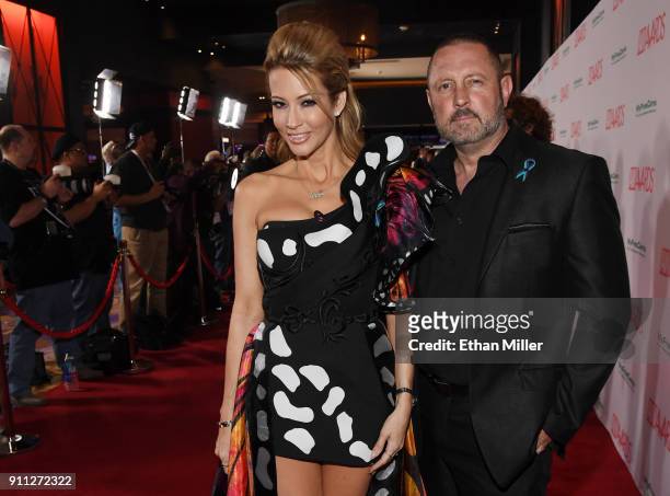 Adult film actress/director jessica drake and her husband, adult film actor/director Brad Armstrong, attend the 2018 Adult Video News Awards at the...