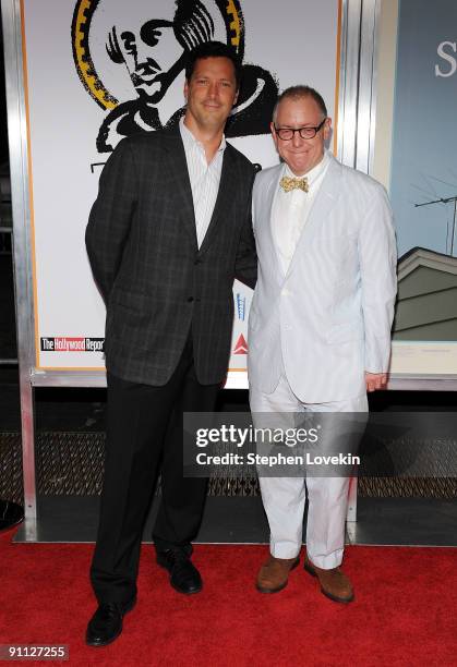 Focus Features President Andrew Karpen and Focus Features CEO James Schamus attend the "A Serious Man" premiere at the Ziegfeld Theatre on September...