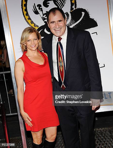 Dana Kind and husband actor Richard Kind attend the "A Serious Man" premiere at the Ziegfeld Theatre on September 24, 2009 in New York City.