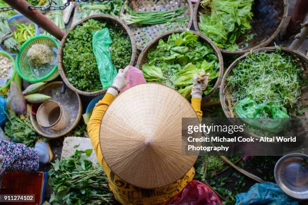 market vendor - vietnam stockfoto's en -beelden
