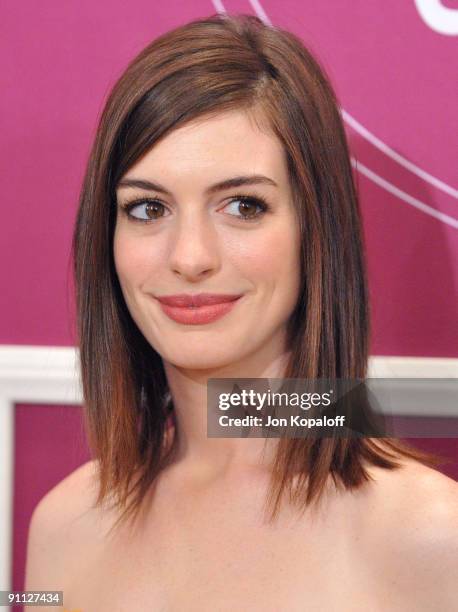 Actress Anne Hathaway arrives at Variety's 1st Annual Power Of Women Luncheon at The Beverly Wilshire Hotel on September 24, 2009 in Beverly Hills,...