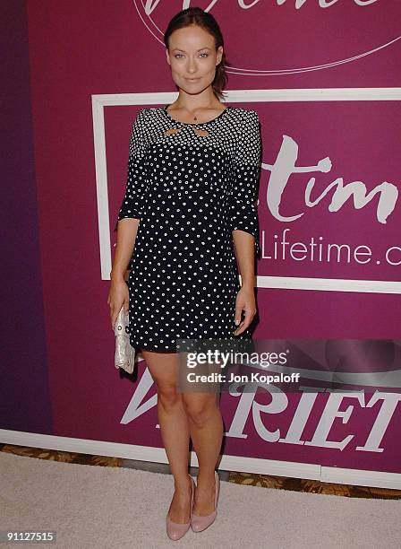 Actress Olivia Wilde arrives at Variety's 1st Annual Power Of Women Luncheon at The Beverly Wilshire Hotel on September 24, 2009 in Beverly Hills,...