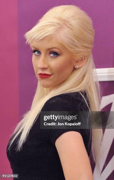 Singer Christina Aguilera arrives at Variety's 1st Annual Power Of Women Luncheon at The Beverly Wilshire Hotel on September 24, 2009 in Beverly...