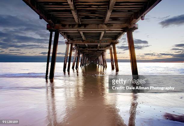 henley jetty, underside ii - henley beach stock pictures, royalty-free photos & images