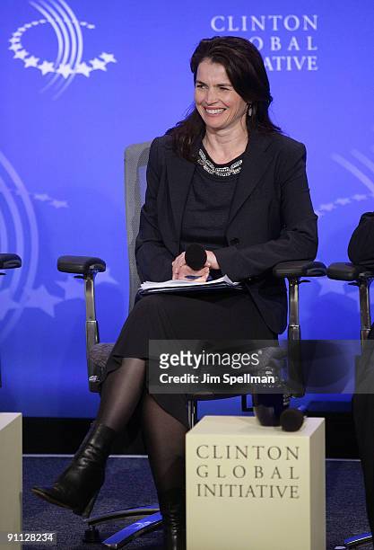 Actress Julia Ormond attends a human trafficking special session during the 2009 Clinton Global Initiative at the Sheraton New York Hotel & Towers on...