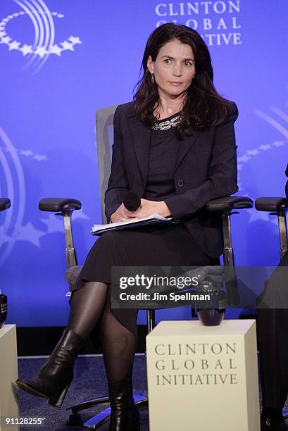 Actress Julia Ormond attends a human trafficking special session during the 2009 Clinton Global Initiative at the Sheraton New York Hotel & Towers on...