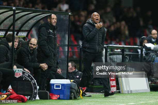 Antoine Kombouare of Guingamp during the Ligue 1 match between EA Guingamp and Nantes at Stade du Roudourou on January 27, 2018 in Guingamp, .