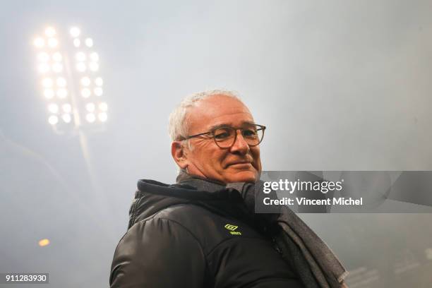 Claudio Ranieri, headcoach of Nantes during the Ligue 1 match between EA Guingamp and Nantes at Stade du Roudourou on January 27, 2018 in Guingamp, .