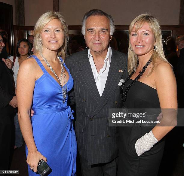 The author's wife Laura Garofalo, actor Tony Lo Bianco, and Laura's sister Karen Garofalo-Scala attend the book release party for "The Butcher:...