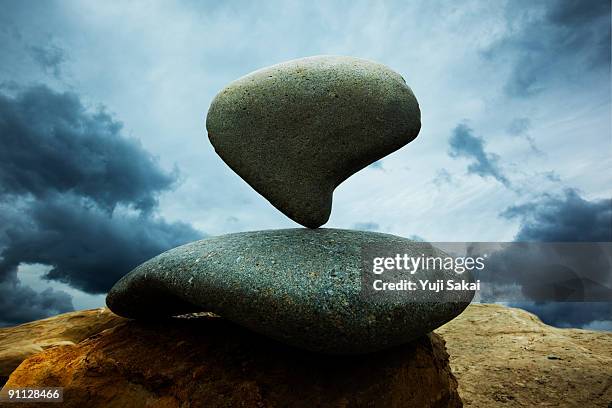 stone on the stone - balance stones stock pictures, royalty-free photos & images