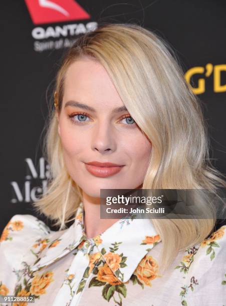 Honoree Margot Robbie attends the 2018 G'Day USA Black Tie Gala at InterContinental Los Angeles Downtown on January 27, 2018 in Los Angeles,...