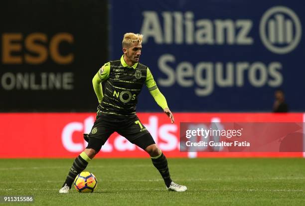 Sporting CP midfielder Ruben Ribeiro from Portugal in action during the Portuguese League Cup Final match between Vitoria de Setubal and Sporting CP...