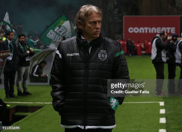 Sporting CP head coach Jorge Jesus from Portugal before the start of the Portuguese League Cup Final match between Vitoria de Setubal and Sporting CP...