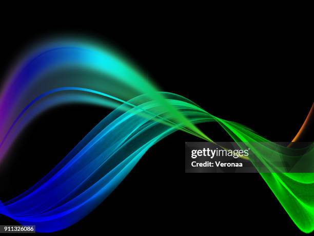 abstract multi colored smoke isolated on a black background - incense stock illustrations