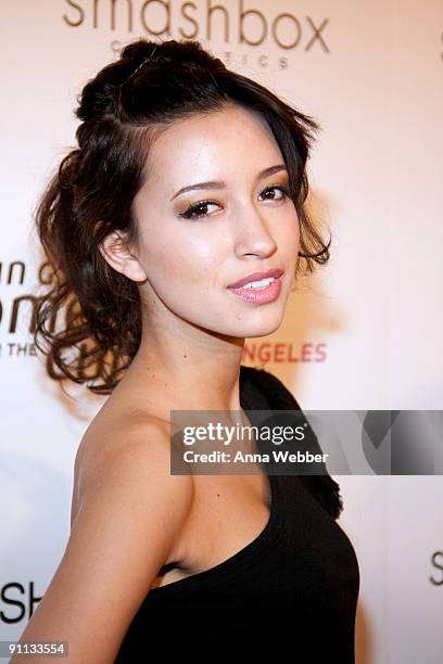 Twilight" Actress Christian Serratos arrives at Susan G. Komen's 8th Annual Fashion For The Cure at Smashbox West Hollywood on September 24, 2009 in...