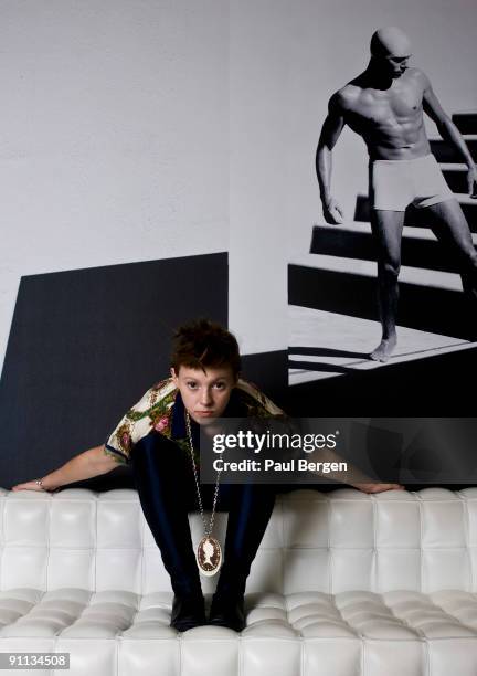 Elly Jackson of La Roux poses for a portrait session on July 16th, 2009 in Amsterdam, Netherlands.