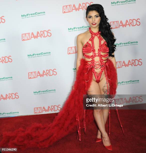 Gina Valentina attends the 2018 Adult Video News Awards held at Hard Rock Hotel & Casino on January 27, 2018 in Las Vegas, Nevada.