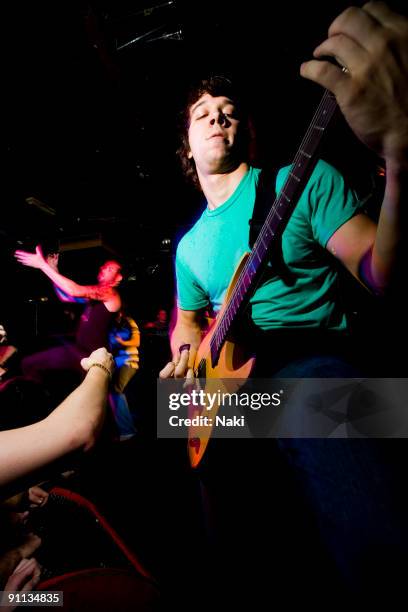 Jake Luhrs and JB Brubaker perform live with August Burns Red at Camden Underworld in London on November 06 2008