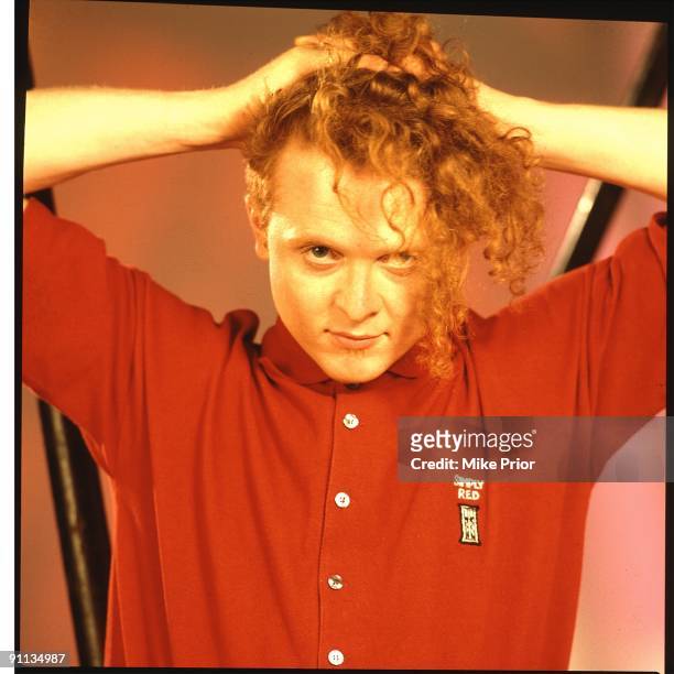 Mick Hucknall from Simply Red posed in London in 1986