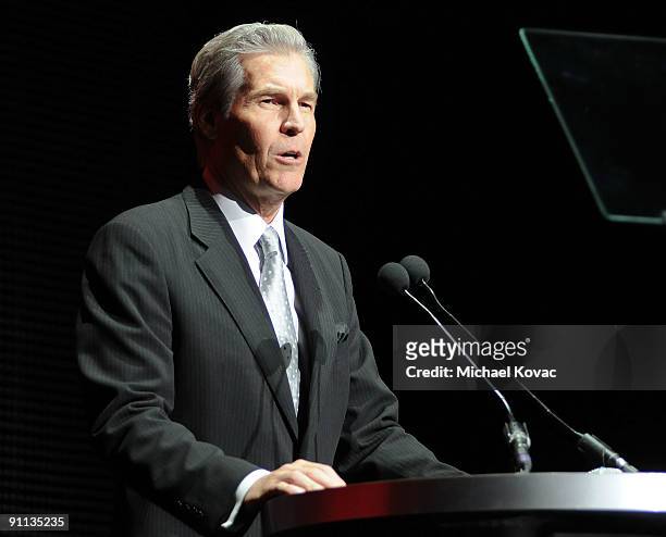 Macy's CEO Terry Lundgren appears at the 27th Annual Macy's Passport Fashion Show Benefit at Barker Hangar on September 24, 2009 in Santa Monica,...