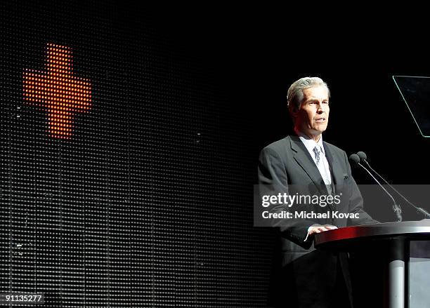 Macy's CEO Terry Lundgren appears at the 27th Annual Macy's Passport Fashion Show Benefit at Barker Hangar on September 24, 2009 in Santa Monica,...