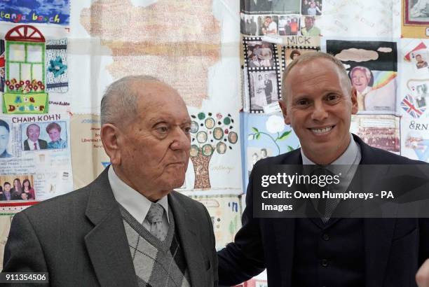 Arek Hersh, one of the young Holocaust survivors known as 'The Boys' was joined by Robert Rinder, ITVÕs 'Judge Rinder, at Newcastle's City Library...