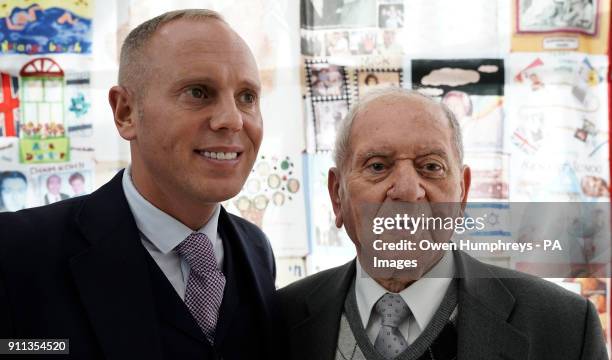 Arek Hersh, one of the young Holocaust survivors known as 'The Boys' was joined by Robert Rinder, ITVÕs 'Judge Rinder, at Newcastle's City Library...