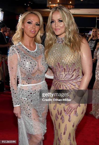 Adult film actress Nikki Benz and adult film actress/director Alexis Texas attend the 2018 Adult Video News Awards at the Hard Rock Hotel & Casino on...