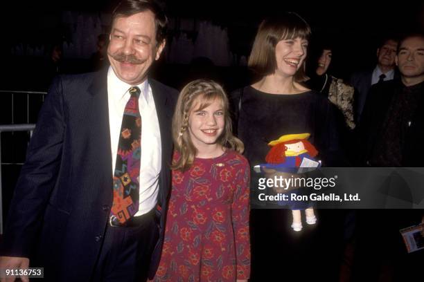 Actress Anna Chlumsky, father Frank Chlumsky and mother Nancy Chlumsky attend the "My Girl" Century City Premiere on November 3, 1991 at Cineplex...
