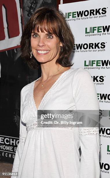 Actress Alexandra Paul arrives at Laugh Out Loud Comedy to benefit Lifeworks Mentoring at The Laugh Factory on March 24, 2009 in West Hollywood,...
