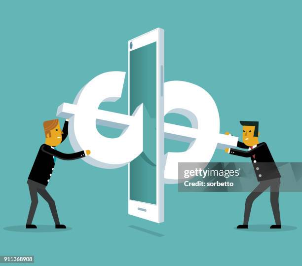 security system - man using tablet stock illustrations