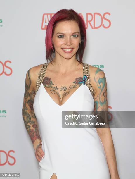 Adult film actress Anna Bell Peaks attends the 2018 Adult Video News Awards at the Hard Rock Hotel & Casino on January 27, 2018 in Las Vegas, Nevada.