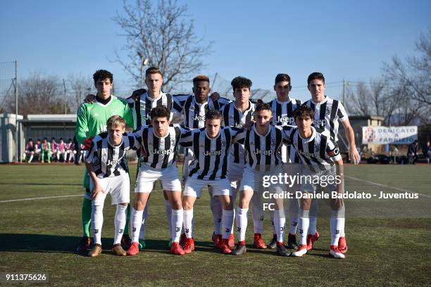 Juventus team photo during the U17 match between Torino FC and Juventus on January 28, 2018 in Turin, Italy.