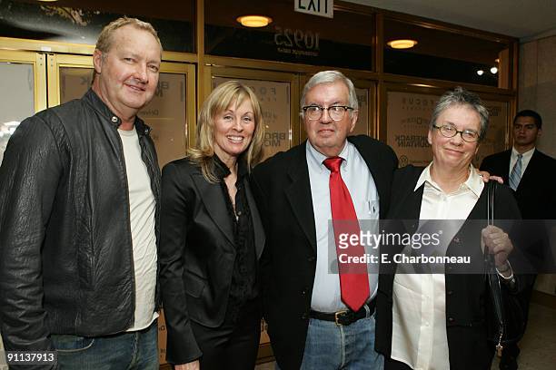 Randy Quaid, screenwriters Diana Ossana and Larry McMurtry, with author Annie Proulx