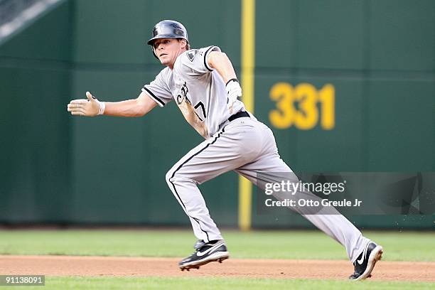 Chris Getz of the Chicago White Sox runs the bases during the game against the Seattle Mariners on September 17, 2009 at Safeco Field in Seattle,...