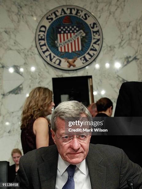 Committee Chairman Sen. Max Baucus participates in a Senate Finance Committee mark up session on the health care reform legislation on Capitol Hill...