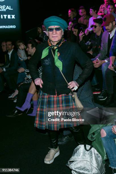 Paco Clavel attends the front row of Garcia Madrid show during Mercedes Benz Fashion Week Madrid Autumn / Winter 2018 at Ifema on January 28, 2018 in...