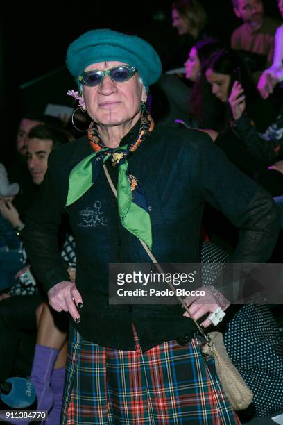 Paco Clavel attends the front row of Garcia Madrid show during Mercedes Benz Fashion Week Madrid Autumn / Winter 2018 at Ifema on January 28, 2018 in...
