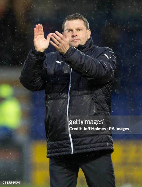 Rangers manager Graeme Murty applauds the fans after the Ladbrokes Scottish Premiership match at the Global Energy Stadium, Dingwall.