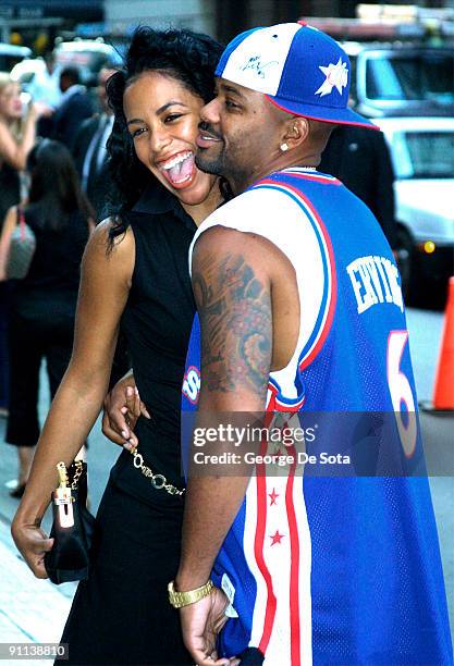 Photo of AALIYAH and Damon DASH; with Damon Dash