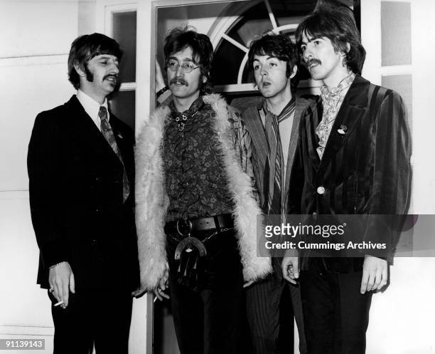 Photo of BEATLES and Paul McCARTNEY and John LENNON and Ringo STARR; L-R. Ringo Starr, John Lennon, Paul McCartney, George Harrison - posed, group...