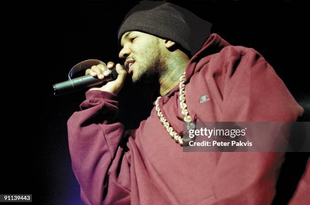 Photo of GAME, The Game, Heineken Music Hall, Amsterdam,, Nederland, 21 december 2006, Pop, rap, hip hop, de zanger gaat zingend getooid in een hip...