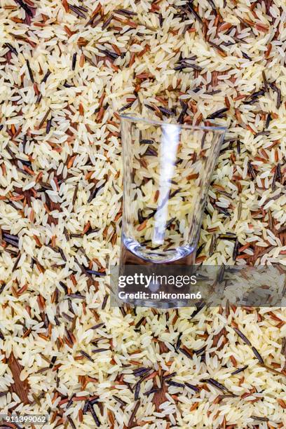 black, white and red rice. traditional food. - national diet of japan stock pictures, royalty-free photos & images