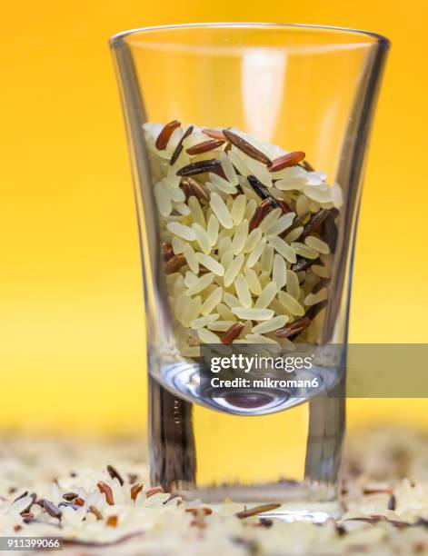 black, white and red rice. traditional food. - national diet of japan stock pictures, royalty-free photos & images