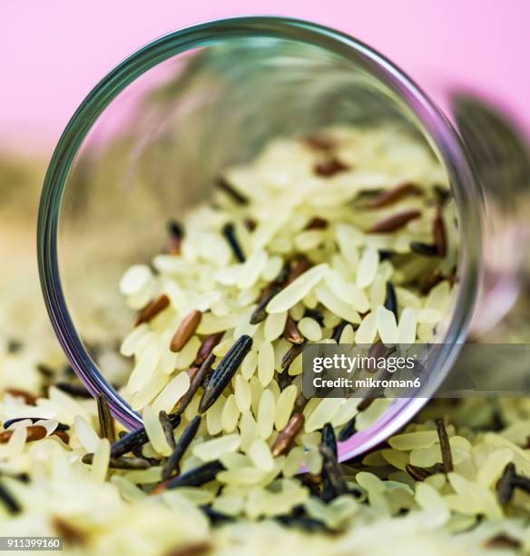 black, white and red rice. traditional food. - national diet of japan stock pictures, royalty-free photos & images