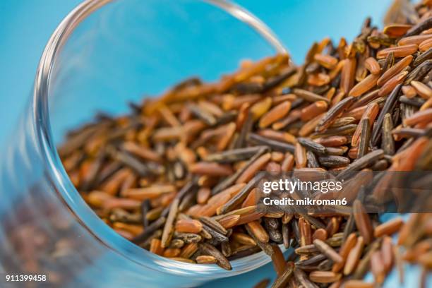 black and red rice. traditional food. - national diet of japan stock pictures, royalty-free photos & images