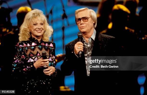 Photo of George JONES and Tammy WYNETTE, with George Jones