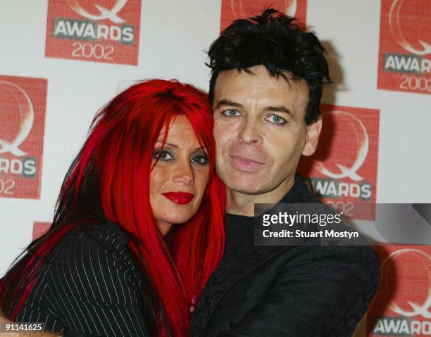 Photo of REF /Q AWARDS/OLD SAATCHI GALLERY/SM, Gary Numan and wife Gemma at the Q Awards at the Old Saatchi Gallery, London NW8