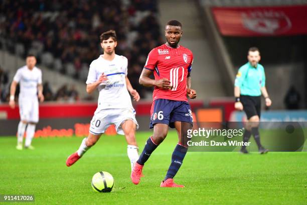 Ibrahim Amadou of Lille during the Ligue 1 match between Lille OSC and Strasbourg at Stade Pierre Mauroy on January 28, 2018 in Lille, France.