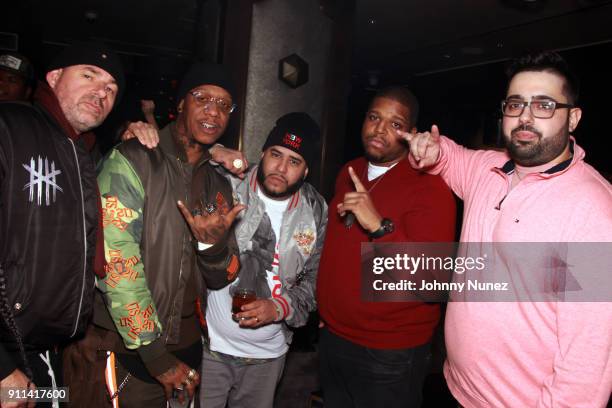 Siad, Cricket, Alvon Miller, and Ryan Fionda attend the Lexy Panterra Pre-Grammy Party at W Hotel Times Square on January 27, 2018 in New York City.